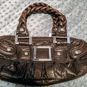 Rockin Black Rivet Leather Brown Purse